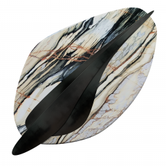  GRZEGORZ MAJKA LTD The Feline I Contemporary Center Table ft Calacatta Marble Hot Formed Steel - 2742235