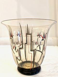  GUIDO BALSAMO STELLA ITALIAN ART DECO GLASS AND ENAMEL VASE BY GUIDO BALSAMO STELLA - 3484614