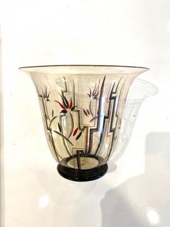  GUIDO BALSAMO STELLA ITALIAN ART DECO GLASS AND ENAMEL VASE BY GUIDO BALSAMO STELLA - 3484660