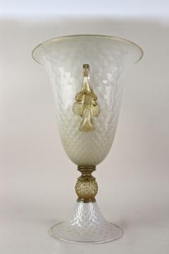  Gabbianelli 21st Century Beige Murano Glass Floor Vase 24 K Gold Flakes by Gabbiani Italy - 4790496