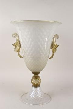  Gabbianelli 21st Century Beige Murano Glass Floor Vase 24 K Gold Flakes by Gabbiani Italy - 4790497