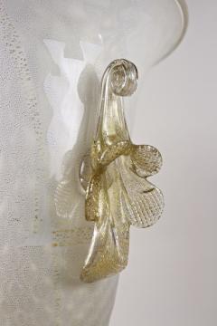  Gabbianelli 21st Century Beige Murano Glass Floor Vase 24 K Gold Flakes by Gabbiani Italy - 4790498