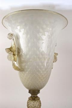  Gabbianelli 21st Century Beige Murano Glass Floor Vase 24 K Gold Flakes by Gabbiani Italy - 4790500