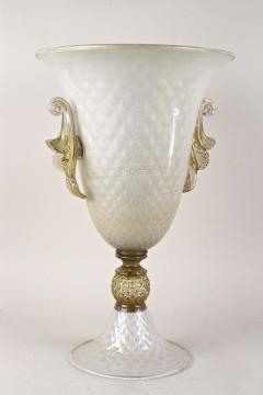  Gabbianelli 21st Century Beige Murano Glass Floor Vase 24 K Gold Flakes by Gabbiani Italy - 4790501