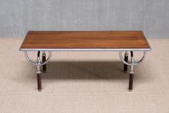  Gabetti Isola Gabetti Isola TRI 6 Coffee Side Table in Teak and Chrome Italy 1970s - 4111118