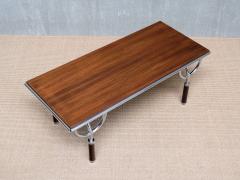  Gabetti Isola Gabetti Isola TRI 6 Coffee Side Table in Teak and Chrome Italy 1970s - 4111124