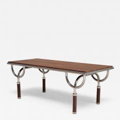  Gabetti Isola Gabetti Isola TRI 6 Coffee Side Table in Teak and Chrome Italy 1970s - 4111273