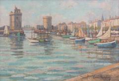  Gabriel Moiselet French Vintage Framed Seaside Oil Painting - 3355262