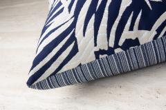  Galerie Reve Feuillage Vague blue Pillow Made With Hermes Fabric - 2848888