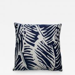  Galerie Reve Feuillage Vague blue Pillow Made With Hermes Fabric - 2854079