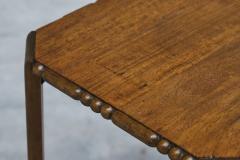  Galeries Anspach Brussels Galeries Anspach Brussels Art Deco Side Table in Solid Oak 1940s - 4468044