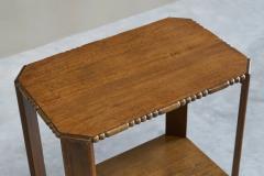 Galeries Anspach Brussels Galeries Anspach Brussels Art Deco Side Table in Solid Oak 1940s - 4468046