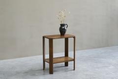  Galeries Anspach Brussels Galeries Anspach Brussels Art Deco Side Table in Solid Oak 1940s - 4468049