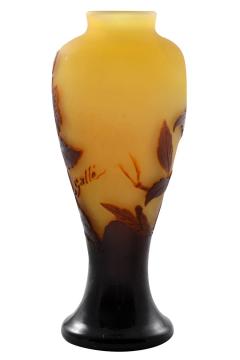  Galle Cameo Galle Cameo Art Glass Vase Signed Galle Circa 1900  - 3429294