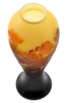  Galle Cameo Galle Cameo Art Glass Vase Signed Galle Circa 1900  - 3429326