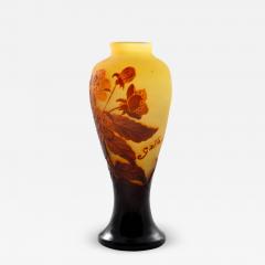  Galle Cameo Galle Cameo Art Glass Vase Signed Galle Circa 1900  - 3430547