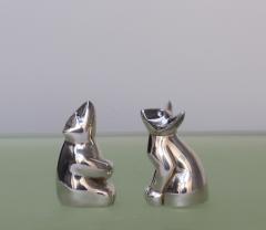  Gallia Set of 4 Christofle Gallia silver plated Figural Salt and Pepper Shakers - 3925328