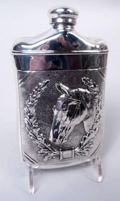  Galmer American Modern Sterling Silver Racehorse Flask - 4424600