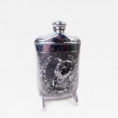  Galmer American Modern Sterling Silver Racehorse Flask - 4426848