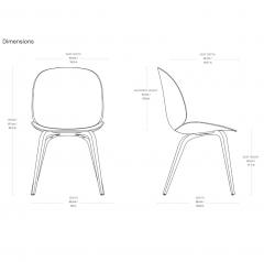  GamFratesi Design Studio GamFratesi Beetle Dining Chair with Oak Conic Base - 1752807