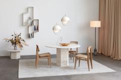  GamFratesi Design Studio Travertine Epic Dining Table by GamFratesi for Gubi - 2697659