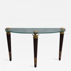  Garouste Bonetti FINE FRENCH WOOD BRONZE AND GLASS CONSOLE BY GAROUSTE AND BONETTI - 977965