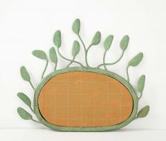  Garouste Bonetti GREEN PATINATED RESIN SCULPTURAL MIRROR IN THE MANNER OF GAROUSTE BONETTI - 3116745