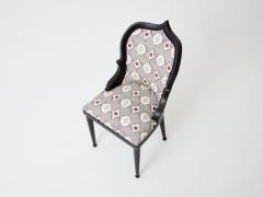  Garouste Bonetti Garouste Bonetti desk chair Palace Privilege Rubelli fabric 1980 - 3243956
