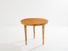  Garouste Bonetti Garouste Bonetti solid oak and patinated bronze gueridon table 1987 - 3980262