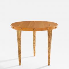  Garouste Bonetti Garouste Bonetti solid oak and patinated bronze gueridon table 1987 - 3981636