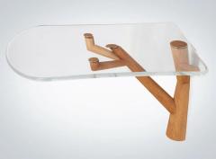  Garouste Bonetti Mattia Bonetti Contemporary Rare Console Oak Plexiglass France c 2008 - 3445302