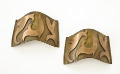  Garouste Bonetti Pair of Bronze Sonate Sconces by Garouste Bonetti - 1154458