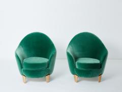  Garouste Bonetti Pair of armchairs Garouste Bonetti Koala bronze green velvet 1995 - 3246814