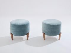  Garouste Bonetti Pair of stools Garouste Bonetti Koala bronze mohair velvet 1995 - 3962748