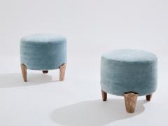  Garouste Bonetti Pair of stools Garouste Bonetti Koala bronze mohair velvet 1995 - 3962750