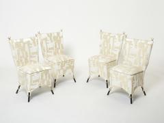  Garouste Bonetti Set of 8 Garouste Bonetti Jour et Nuit bronze dining chairs 1991 - 2597692