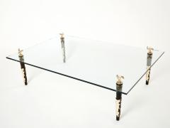  Garouste Bonetti Signed mahogany bronze glass coffee table by Garouste Bonetti 1995 - 2257756