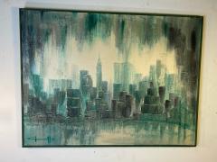  Garraffa MODERN 1970S NYC SKYLINE PAINTING BY GARRAFFA - 1686176