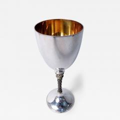  Garrard Co Garrard English Sterling Silver Goblet with Prince of Wales Feathers - 4546138