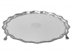  Garrard Co Mercers Company Garrard Antique Silver large Salver London 1897 - 3597154