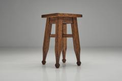  Gaskell Chambers Square Oak Stool by Gaskell Chambers England First half of the 20th Century - 4753593