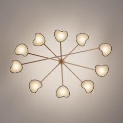  Gaspare Asaro Cuore N 10 Ceiling Light Peltro and Bronze Finish - 3619029