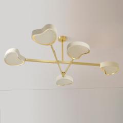  Gaspare Asaro Cuore N 5 Ceiling Light Satin Brass and Sand White Finish - 3499214
