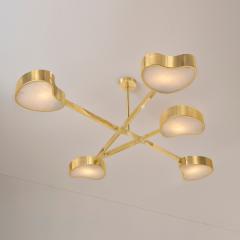  Gaspare Asaro Cuore N 5 Ceiling Light Satin Brass and Sand White Finish - 3499218