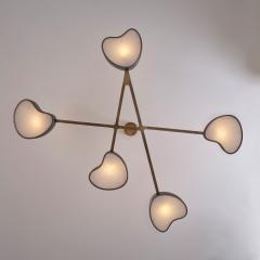 Gaspare Asaro Cuore N 5 Ceiling Light Satin Brass and Sand White Finish - 3499219