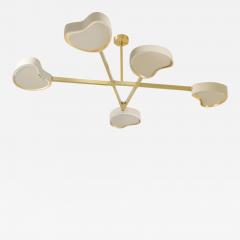  Gaspare Asaro Cuore N 5 Ceiling Light Satin Brass and Sand White Finish - 3505042