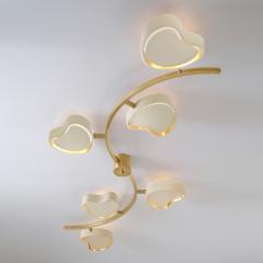  Gaspare Asaro Cuore N 6 Ceiling Light Peltro and Bronze Finish - 3502143