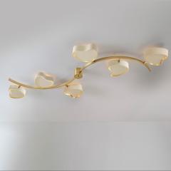  Gaspare Asaro Cuore N 6 Ceiling Light Satin Brass and Sand White Finish - 3502188