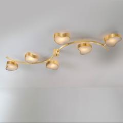  Gaspare Asaro Cuore N 6 Ceiling Light Satin Brass and Sand White Finish - 3502189