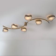  Gaspare Asaro Cuore N 6 Ceiling Light Satin Brass and Sand White Finish - 3502190